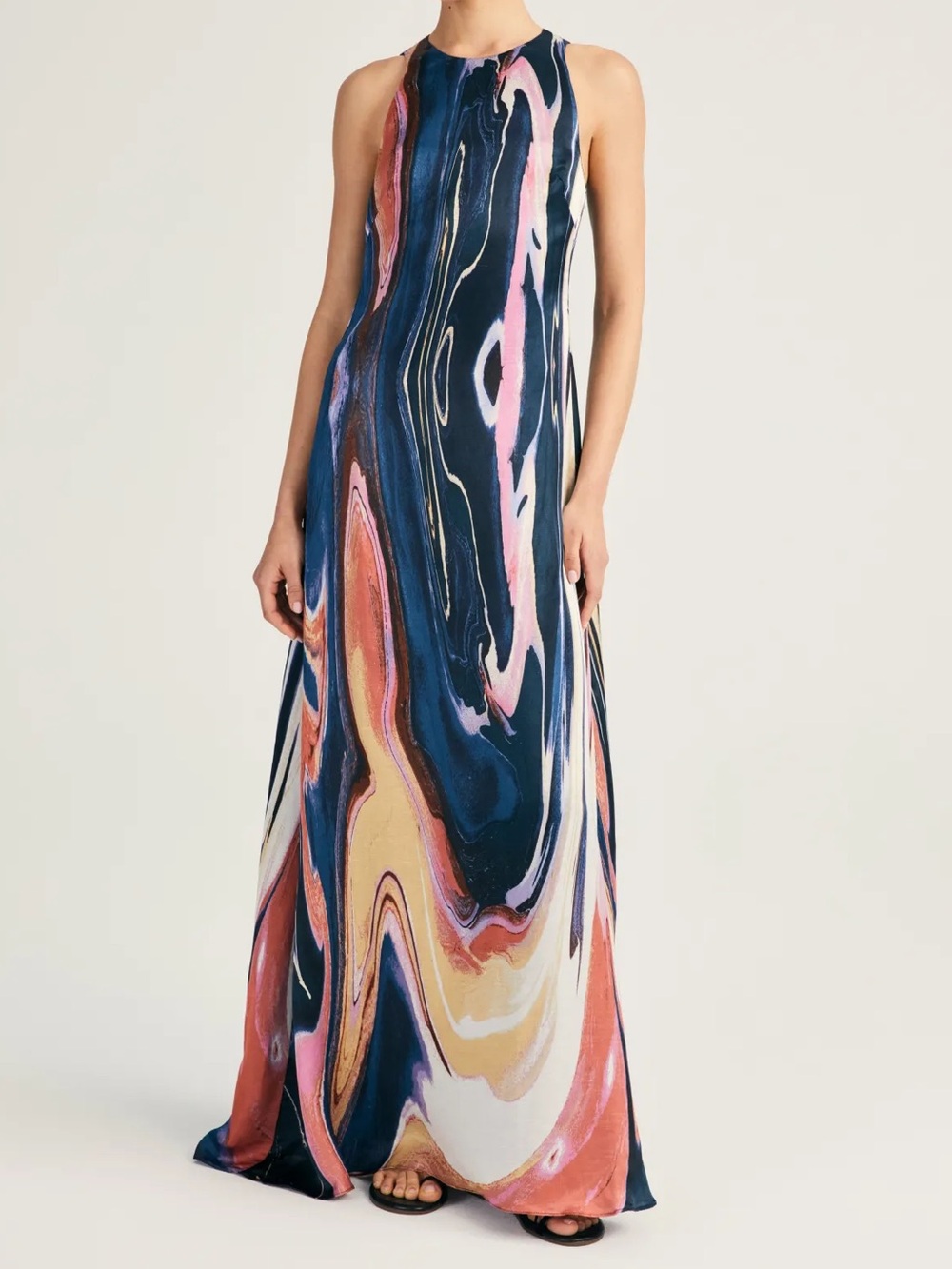 Derek Lam 10 Crosby Inaya Sleeveless Maxi Dress Color Swirl
